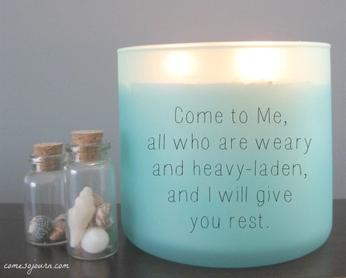 all who are weary, come to me, I will give you rest